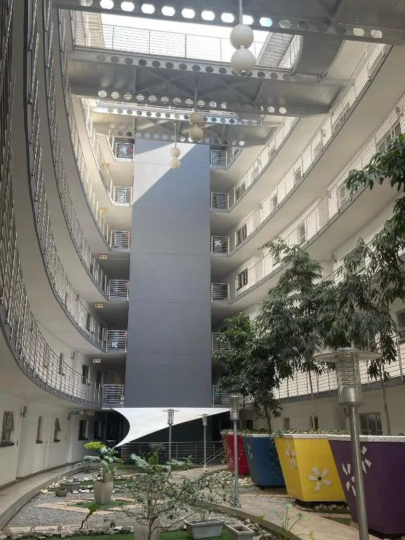Light-filled inner courtyard at SPLICE RIVIERA